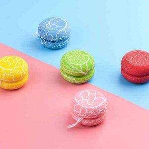 New Attractive Colorful Crack Printed Wooden Yoyo Yo Professional Fun Funny Gadgets Interesting Toys For Children Kids Gift G1125