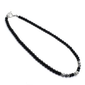 Black Stone Hiphop Naszyjnik Moda Trend Stal Nierdzewna Tygrysa Eye Koraliki Łańcuch Choker Naszyjniki dla Mężczyzn Hurtownie