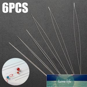 6Pcs Stainless Steel Big Eye Beading Needles Beading Tools for DIY Hand Made Jewellery Pins Necklace Making 55+75mm Factory price expert design Quality Latest Style