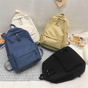 Female HOCODO Backpack Fashion Women School Bag For Teenager Girls Anti Theft Laptop Shoulder Bags Solid Color Travel 202211