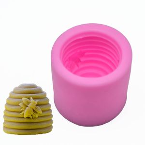 50PCS Silicone Beehive Mold Candle Soap 3d Bee Cake Mold Mold Honeycomb Bee Diy Aromatherapy Gips Steadle Mold