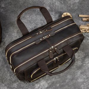 Wholesale vintage style briefcases for sale - Group buy New style Briefcase Of Men Male Real Cowskin Latop Computer Bag Men s Working Tote Handbags Vintage Fashion DesignGenuine Leathe Vintag