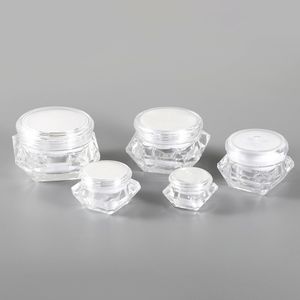 empty luxury 5g 10g 20g plastic diamond shape ps cosmetic eyeshadow face cream bottles containers jar packaging 30ml send by sea