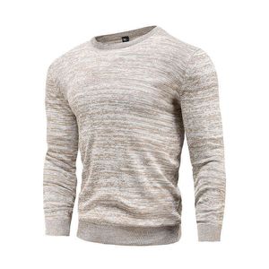 Swetry bawełniane O-Neck męska sweter Moda Solid Color Wysokiej Jakości Zima Slim Swetry Mężczyźni Marynarki Wojennej Dzianiny 211221