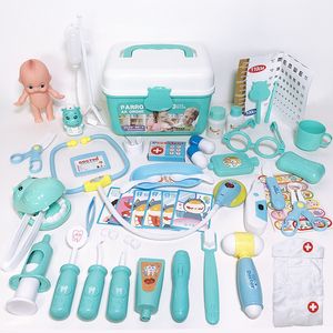 Frühkindliche Bildungspädagogik Spielzeug spielen Spielzeugset Simulations -Sound und leichte Stethoskop Medizinische Kit 210312