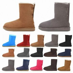 Austrália Designer australiano botas de inverno luxos menina clássico bota de neve tornozelo curto arco mini pele preta castanha rosa gravata borboleta sapatos femininos moda ao ar livre