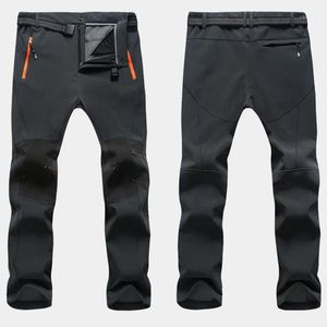 Outdoor Pants Winter Men's Windproof Camping Hiking Softshell Fleece Snowboard Men Waterproof Warm Breathable Skiing Trousers