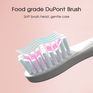 Irrigatori orali 3 modalità 6 ingranaggi IPX7 Impermeabile DuPont Soft Setole morbide Smart Memory Funzione Spazzolino da denti elettrico Sbiancamento Denti in modo efficiente