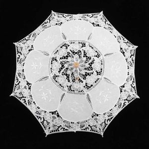 Umbrellas Sun Umbrella Bridal White Beige Lace Parasol Decorative For Wedding Po Costume Party