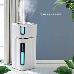 Smart Air Humidifier Ultrasonic Cool Mist Aroma Diffuser with Color LED Light for Office Car umidificador Maker Fogger 210724