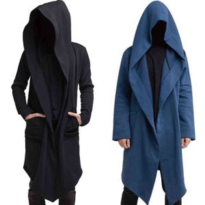 Mens robe hooded kappa vinter mode lösa pocket varmare kappa långärmad casual comfy varm outwear y1106