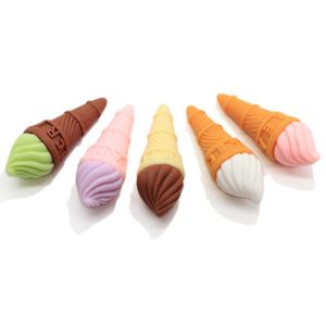 Krem Tedarikçileri toptan satış-Dekoratif Nesneler Figürinler Sevimli Dondurma Koni Reçine Flatback Cabochon Craft D Takı Yapımı için D Dondurma Takılar Tedarikçi