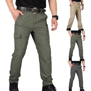 Мужчины грузовые брюки многокарманские общие мужские боевые брюки инструменты брюки армии зеленый размер S-4XL