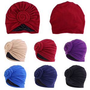 Bomull Muslim Turban Hat Front Knuted Islamic Inner Hijab Caps Indian Arab Wrap Head Scarves Femme Musulman Turbante Mujer