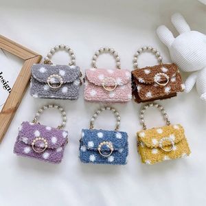 Children Mini Purses Wholesale Cute Plush Crossbody Bags for Kids Small Coin Pouch Baby Girls Party Hand Bags Tote Gift