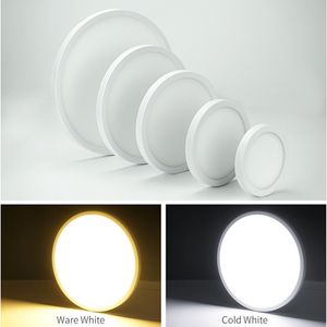 Luzes da sala de estar LED Lâmpada de teto ultra-fina Branca 9W 13 W 18W 24W Iluminação de iluminação Luz para quarto e cozinha