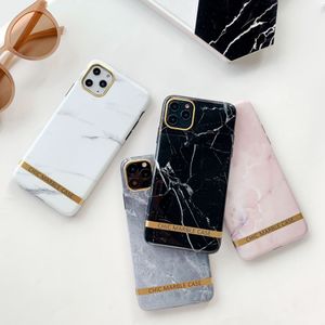 Shockproof Phone Cases For iPhone XS X XR 11 12 8 7 6 Plus MAX Waterproof Silicone Craft Phnom Penh IMD Marble Back Cover