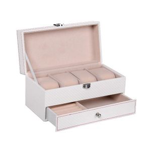 Wholesale boxes shelf resale online - Watch Boxes Cases Couple Grid Box Double Jewelry Display Storage Shelf Gift