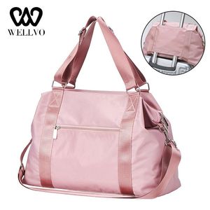 Duffel Bags 2021 Moda Big Travel Bag para Mulheres Unisex Levar Bagagem Duffle Tote Nylon Weekender Overnight XA793WB