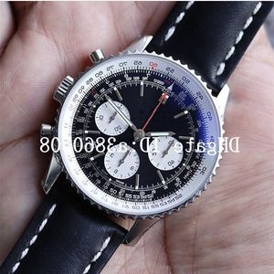 Rem Top Watch Navitimer Leather 3A Mens Watches High Quality Sport Japen VK Quartz Chronograph Fashion Wristwatch Relojes Para H2899