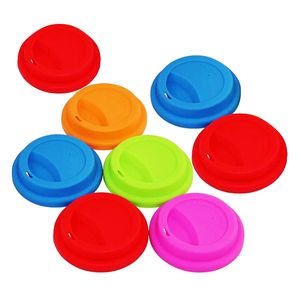 100pcs/lot 9cm Reusable Silicone Coffee Milk Cup Mug Lid Cover bottle lids For other material cups LX4801