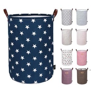 Cesto de armazenamento dobrável crianças brinquedos sacos de armazenamento caixas impressas sundry balde bolsas de lona organizador de roupas 12pcs rre12822