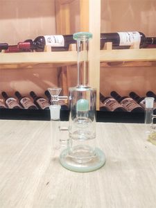 8.7inches Light Green Hookah Bong Glass Water Pipe Thick Beaker Bongs Tobacco Smoking Bubbler Smoke Pipes Bongs Bottles Dab Rig 14mm Bowl Joint