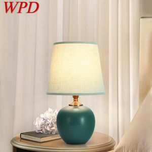 Bordslampor wpd touch dimmer lampa modern keramisk skrivbord ljus dekorativ för hem sovrum