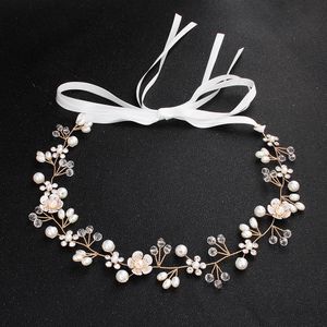 Headpieces For Wedding Bridal Bridesmaid Gold Handmade Rhinestone Pearls Hairband Headband Luxury Hair Accessories