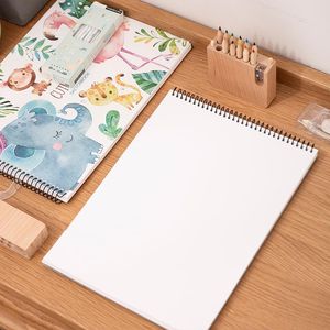 Notepads Sketchbook A4 Cartoon Animal Blank Picture Book Hand Drawn Fresh Colorful Lead Drawing Books Children Simple Student