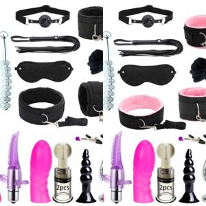 Bondages RXJD Sex Velvet Leather Sets Restraint Kits Adult Toys for Women and Couples 1122