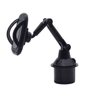 Long Arm Universal 360 Degree Adjustable Gooseneck Cell Phone Cup Holder Stand Cradle Car Mount