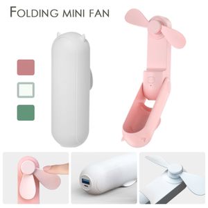Mini Folding Portable Handy USB Desktop Handheld Electric Outdoor Cooling Fan Power Bank With Free DHL