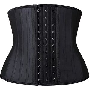 Short Torso Corset Waist Trainer Latex Body Shapewear Women Tummy Shaper Belly Sheath Sllimming Belt Modeling Strap Weight Loss 220212