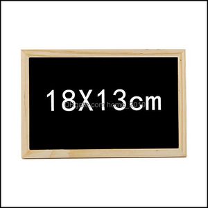 Artes e artesanato Presentes pequenos quadros de madeira Blackboard 20x30cm Double Side Rankboard 18x13cm Welcome Grava￧￣o