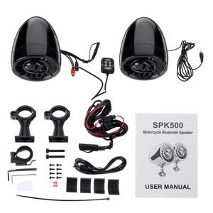 600W Vattentät Motorcykel Stereo Högtalarhandtag Ljud Amp System med Bluetooth Funciton Black