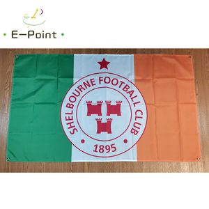 Irlanda Red Shelbourne FC na bandeira da Irlanda 3 * 5ft (90cm * 150cm) Poliéster Flagg Banner Decoração Flying Home Jardim Bandeiras Festivas Presentes