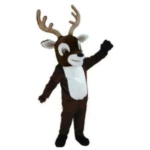 Halloween Christmas Deer Mascot Costume High quality Cartoon Elk Plush Anime theme character Adult Size Christmas Carnival Birthday Party Fancy Outfit