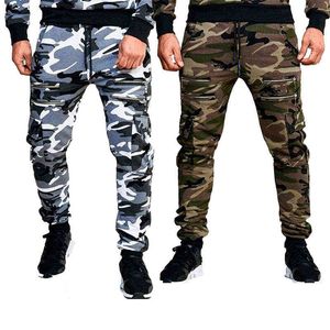 Fashion New Men's Camouflage Overalls Jogging Pants Sweatpants Joggers Men Cargo Pants H1223