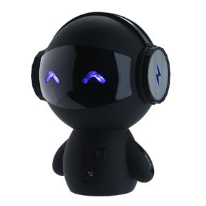 30PCS Newest söt bärbar robot Bluetooth högtalare stereo handsfree brus avbrytande aux tf mp3 musikspelare mobiltelefon samtal