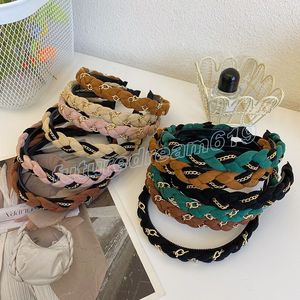 Trança cadeia entrelaçada entrelaçada fina lateral fashion acessórios de cabelo mulheres twist tecida face lavagem hairbands cabelo bonito cabelo headwear