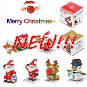 Nouvelle Favoris Favoris Mini Blocs Noël Santa Claus Modèle Briques Bâtiment Bâtiment Jouets Pour Enfants Enfants Créateur Amour Amour Jouet Jouet pour enfants Cadeau de Noël