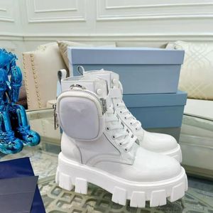 Kadın Ayak Bileği Çizmeler Kış Dişiler Martin Patik Lace Up Deri Katı Renk Platformu Kalın Alt Alt Fermuar Boot