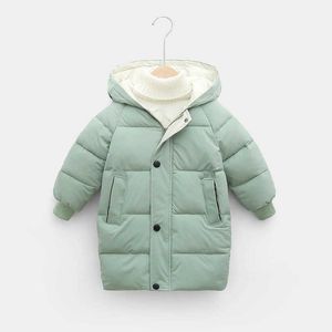 Mode Boys Snow Parka Vinterjacka Tjejer Kids Down Cotton Coat Vattentät Snöskit Barn Zipper Sportkläder TZ602 H0909