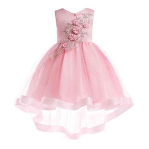 Elegant Fancy Swallowtail Princess Baby Little Girls flower Dress Kid Train Clothes Toddlers Prom Party Gown Children Clothing G1129