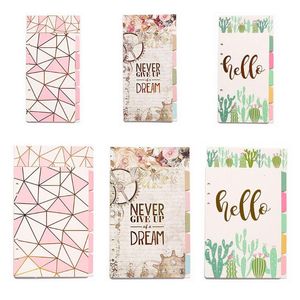 Bookmark 1Set Creative A5 A6 Loose Leaf Notebook Divider 6 Hole Index Separator Diary Paper Planner Binders Students Staionery Supplies