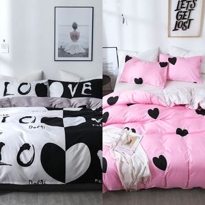 Aggcual Couple Love King Size Bedding Set Luxury Bed Quilt Comforter Printed Duvet Cover Set Double Bed Polyester Textile Be04 C0223