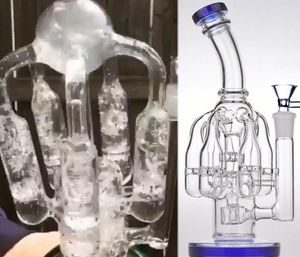 Bong Klein Recycle Glass Narghilè 5 braccio perc bubber pipa ad acqua pipa dab oil dab BIG SIZE 14.4mm giunto femmina