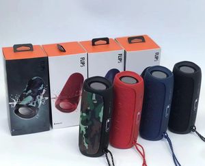 Flip 5 Mini Altoparlante Bluetooth senza fili Altoparlanti portatili a doppio corno per sport all'aria aperta con scatola al minuto