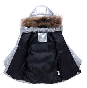 Kinder Baby Jungen Parka Mantel Schneeanzug Silber Wasserdichte Winter Daunenjacke für Mädchen Kleidung Set Kinder Kleidung Säuglingsmantel H0909